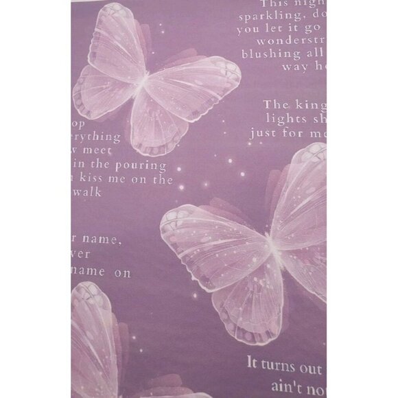 Taylor Swift 24 X 16 Soft Canvas Poster Speak Now Lyrics Purple Rolled Large - Picture 6 of 7